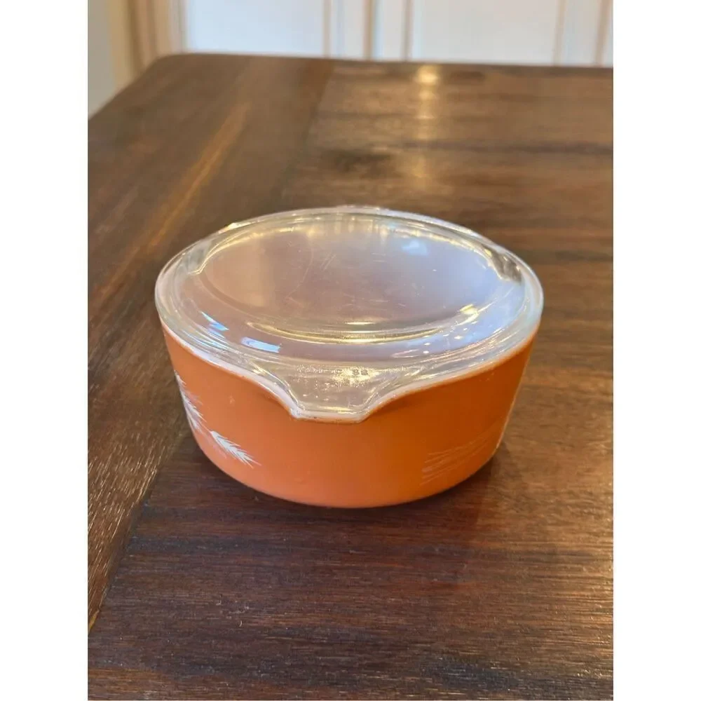 Vintage Autumn Harvest Wheat Pyrex Casserole Dish